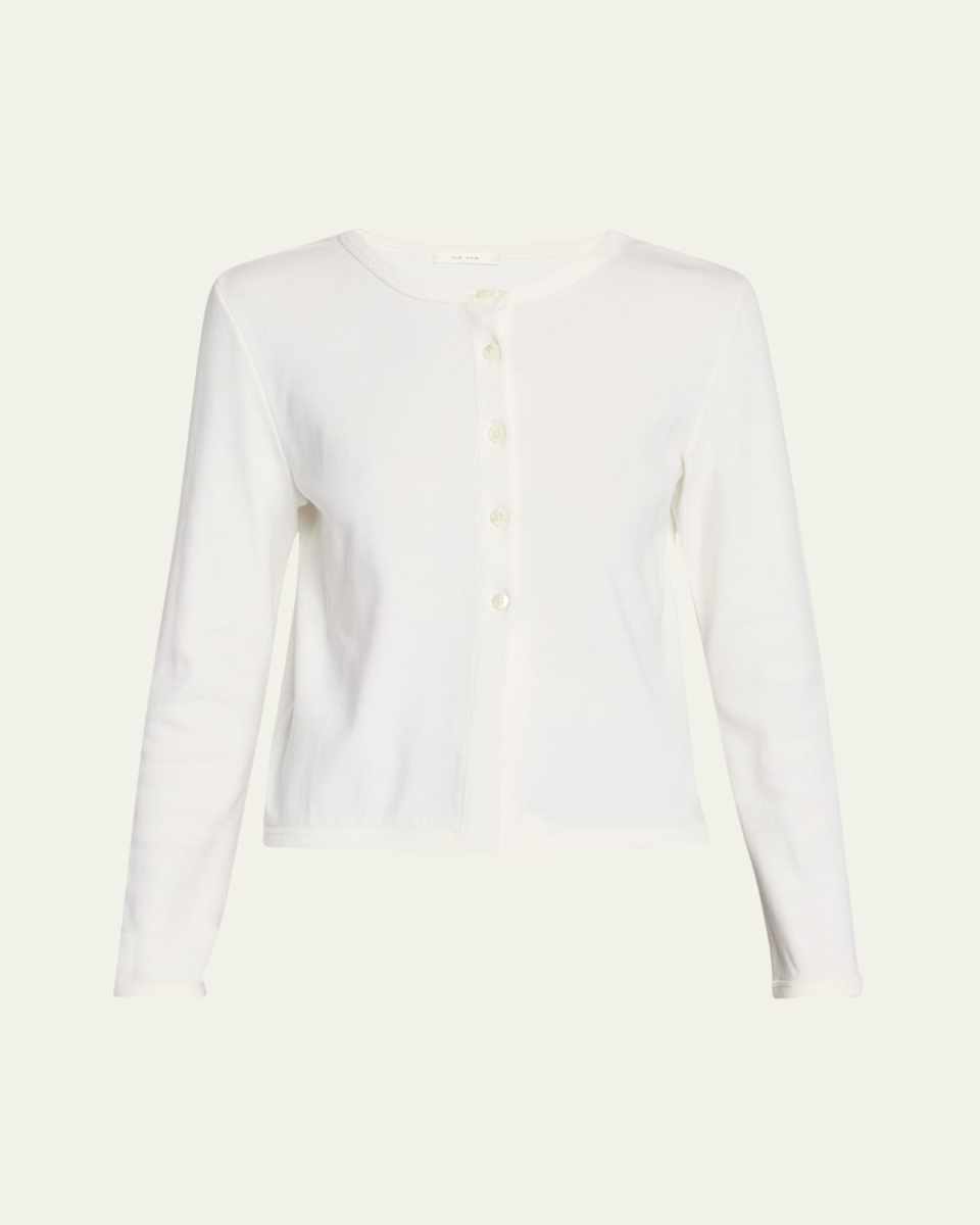 Gretas Cotton Crewneck Cardigan